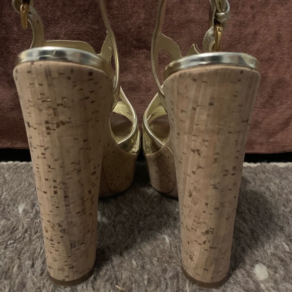 Prada metallic old chunky platform cork heel - Picture 7 of 8